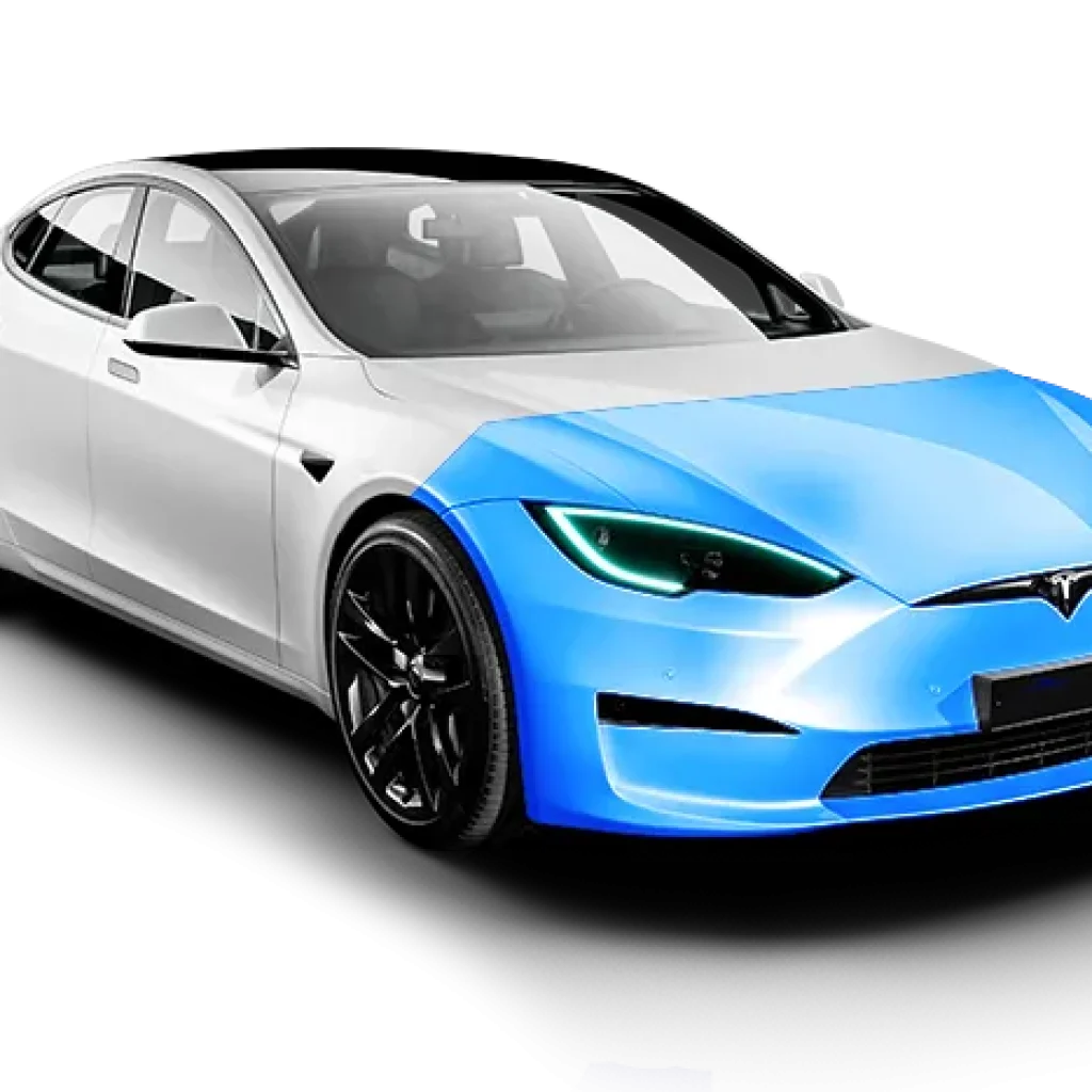 Paint protection film coverage illustration